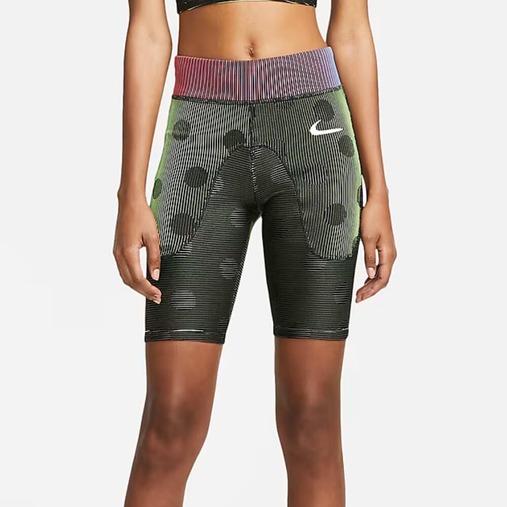 Nike x Off White Dri Fit Performance Fit Ribbed Polka Dot Athletic Bike Short L